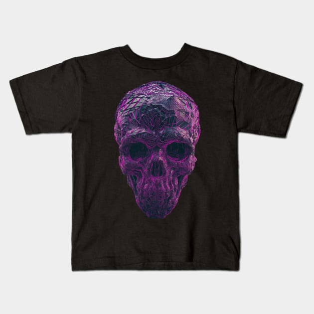 PURPLE SKULL Kids T-Shirt by gigigvaliaart